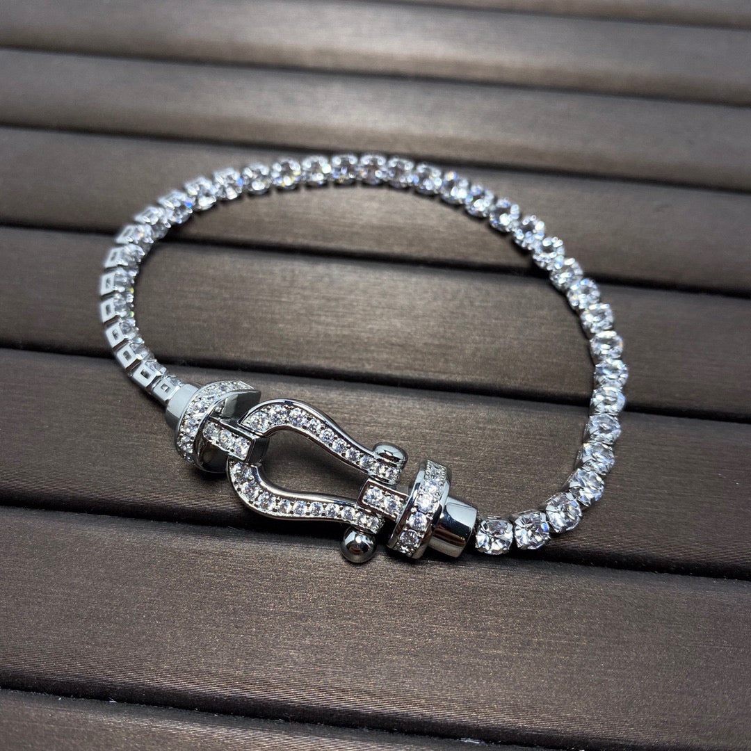 [sparkle Jewelry ]FORCE  HORSESHOE  DIAMOND TENNIS BRACELET