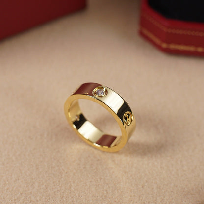 [sparkle Jewelery]LOVE 5.5MM 3 DIAMOND RING