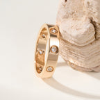 [sparkle Jewelery]LOVE 4MM 8 DIAMOND RING