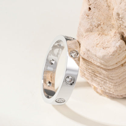 [sparkle Jewelery]LOVE 4MM 8 DIAMOND RING