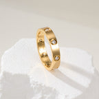 [sparkle Jewelery]LOVE 4MM 8 DIAMOND RING