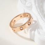 [sparkle Jewelery]LOVE 4MM 8 DIAMOND RING