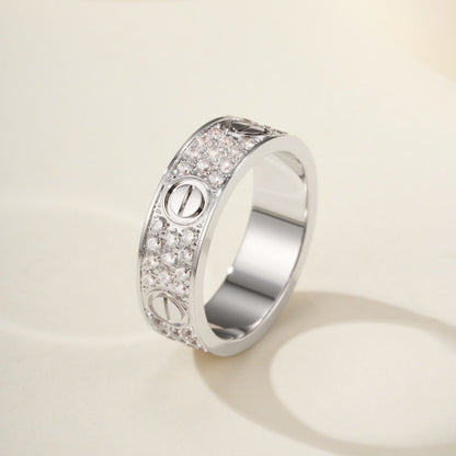 [sparkle Jewelery]LOVE RING 5.5MM DIAMONDS PAVED