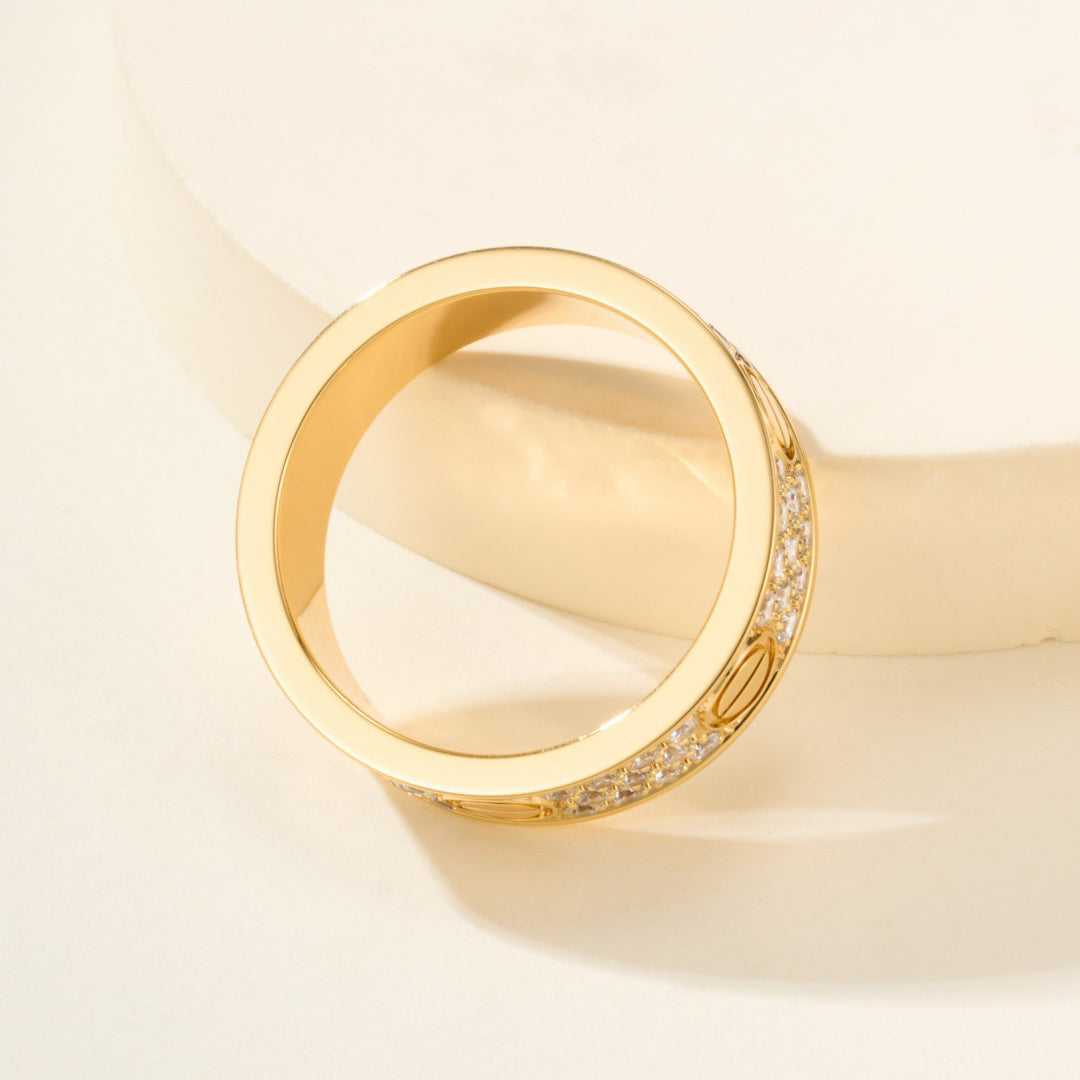 [sparkle Jewelery]LOVE RING 5.5MM DIAMONDS PAVED