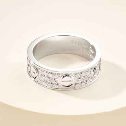 [sparkle Jewelery]LOVE RING 5.5MM DIAMONDS PAVED