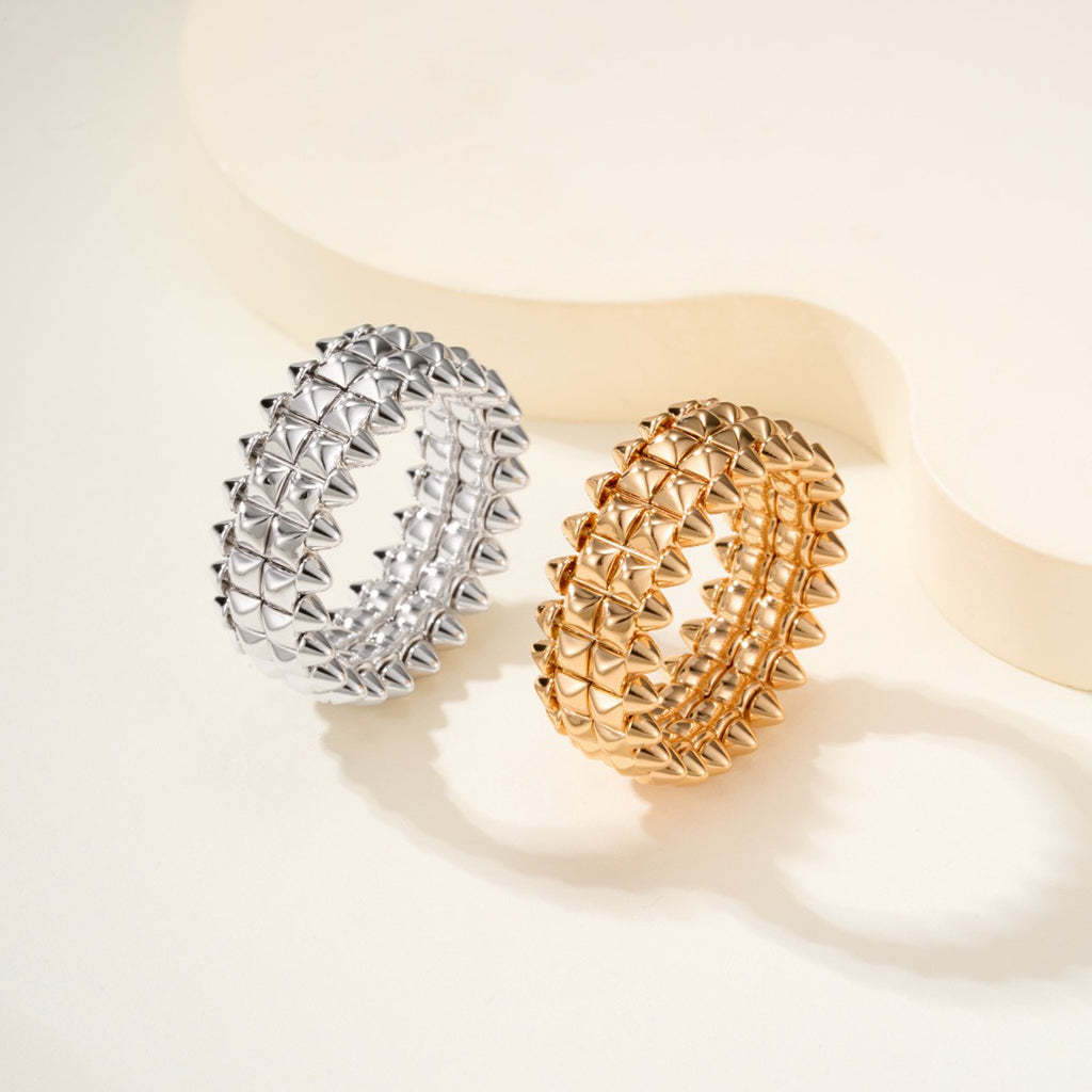 [sparkle Jewelery]CLASH 9.2MM DOUBLE ROW RING