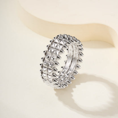 [sparkle Jewelery]CLASH 9.2MM DOUBLE ROW RING