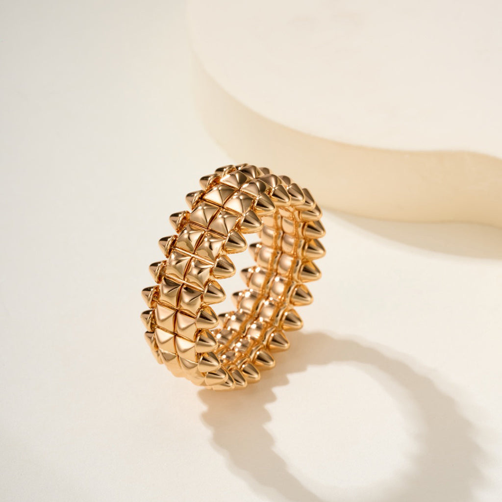 [sparkle Jewelery]CLASH 9.2MM DOUBLE ROW RING
