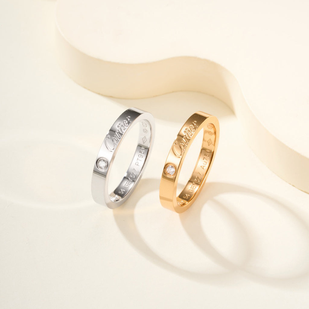 [sparkle Jewelery]LOVE RING 4MM 1 DIAMOND