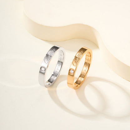 [sparkle Jewelery]LOVE RING 4MM 1 DIAMOND