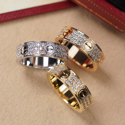 [sparkle Jewelery]LOVE RING 5.5MM DIAMONDS PAVED