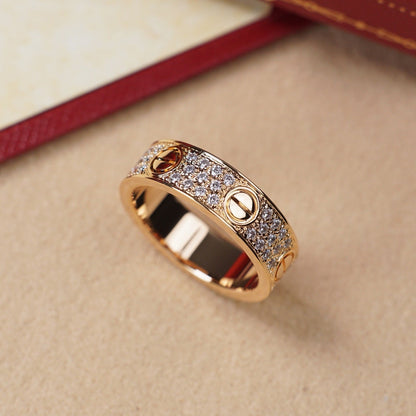 [sparkle Jewelery]LOVE RING 5.5MM DIAMONDS PAVED