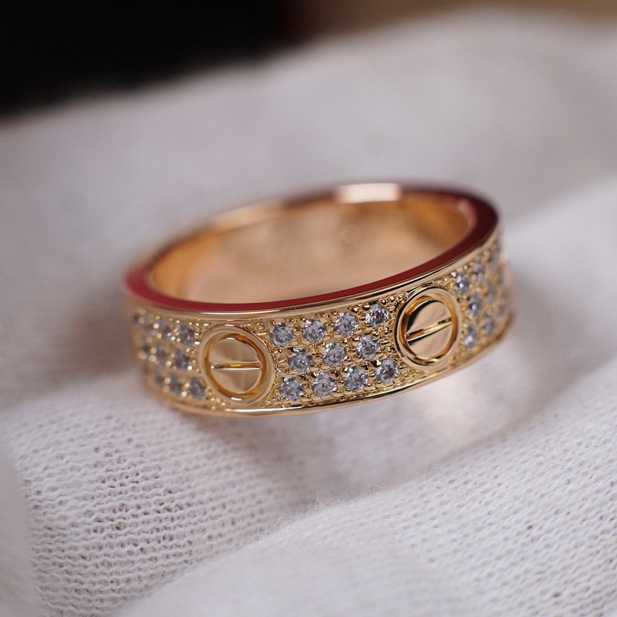[sparkle Jewelery]LOVE RING 5.5MM DIAMONDS PAVED