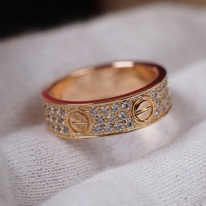 [sparkle Jewelery]LOVE RING 5.5MM DIAMONDS PAVED