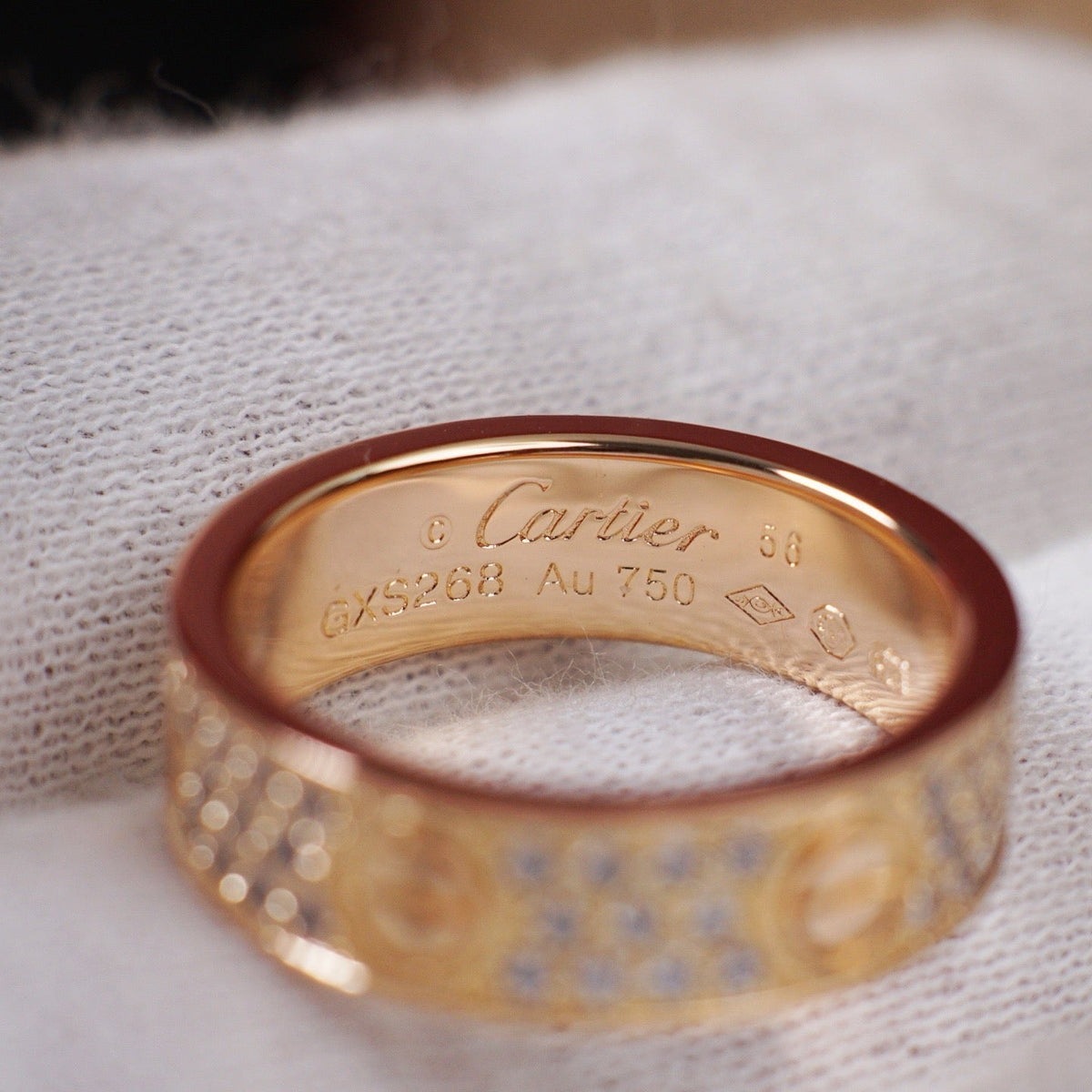 [sparkle Jewelery]LOVE RING 5.5MM DIAMONDS PAVED