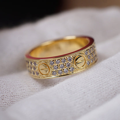 [sparkle Jewelery]LOVE RING 5.5MM DIAMONDS PAVED