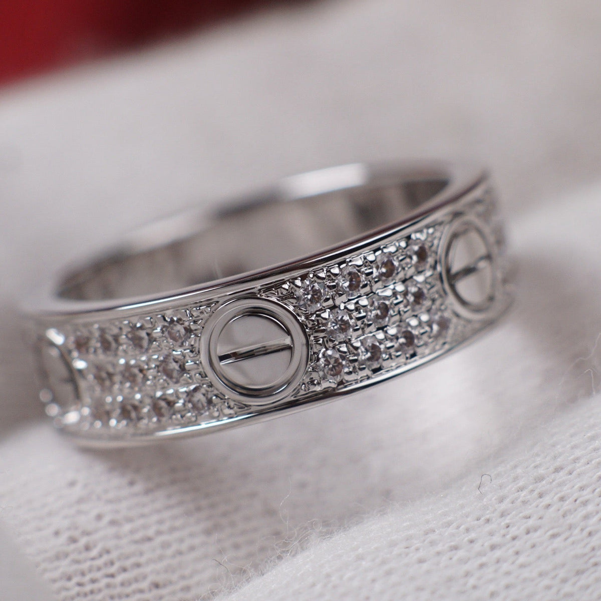 [sparkle Jewelery]LOVE RING 5.5MM DIAMONDS PAVED
