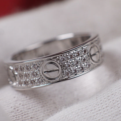 [sparkle Jewelery]LOVE RING 5.5MM DIAMONDS PAVED