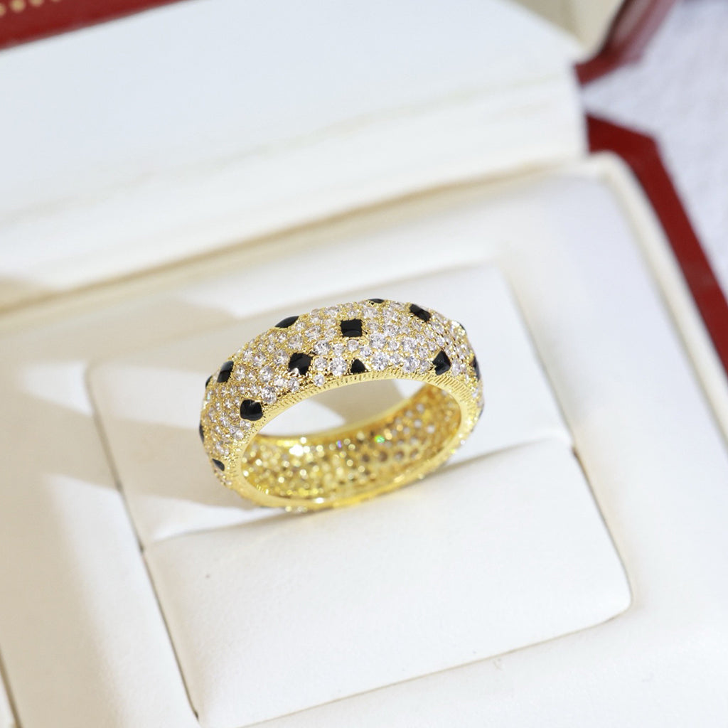 [sparkle Jewelery]PANTHERE SPOTTED FULL DIAMOND RING