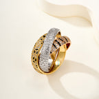 [sparkle Jewelery]TRINITY  RING LEOPARD PRINT