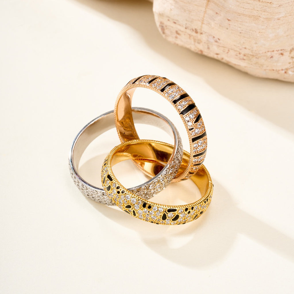 [sparkle Jewelery]TRINITY  RING LEOPARD PRINT