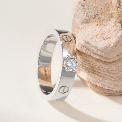 [sparkle Jewelery]LOVE RING 3.6MM 1 BIG DIAMOND