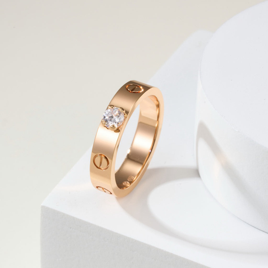 [sparkle Jewelery]LOVE RING 3.6MM 1 BIG DIAMOND