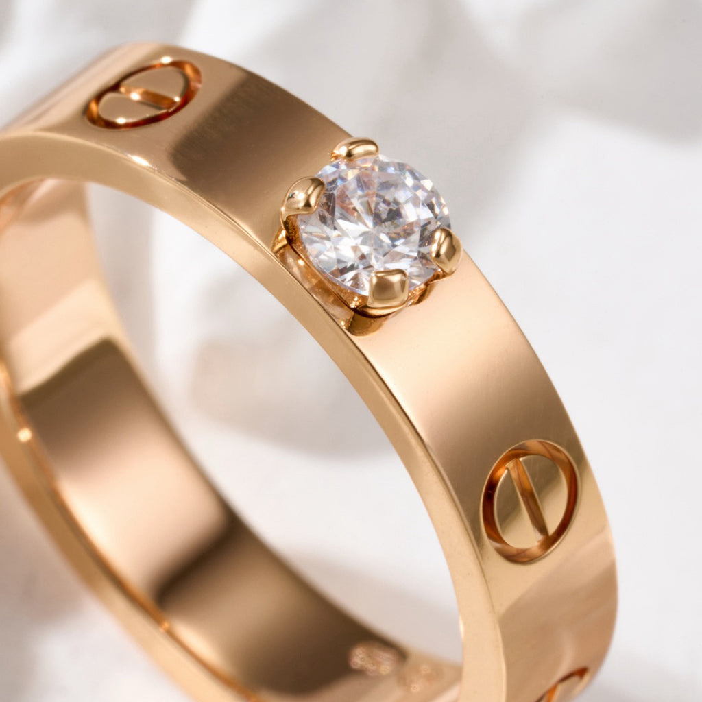 [sparkle Jewelery]LOVE RING 3.6MM 1 BIG DIAMOND