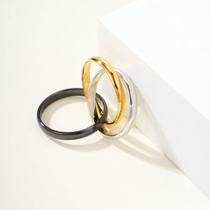 [sparkle Jewelery]TRINITY 3.2MM RING BLACK CERAMIC