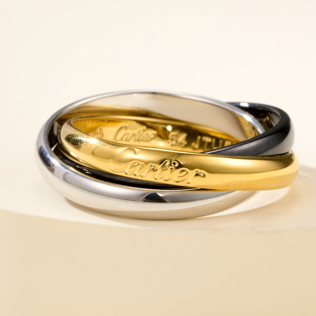 [sparkle Jewelery]TRINITY 3.2MM RING BLACK CERAMIC