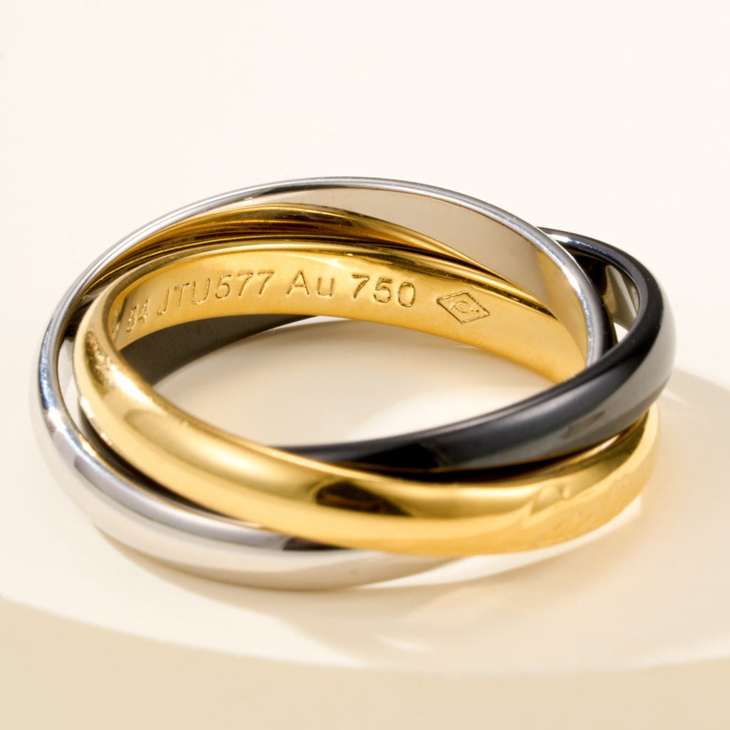 [sparkle Jewelery]TRINITY 3.2MM RING BLACK CERAMIC