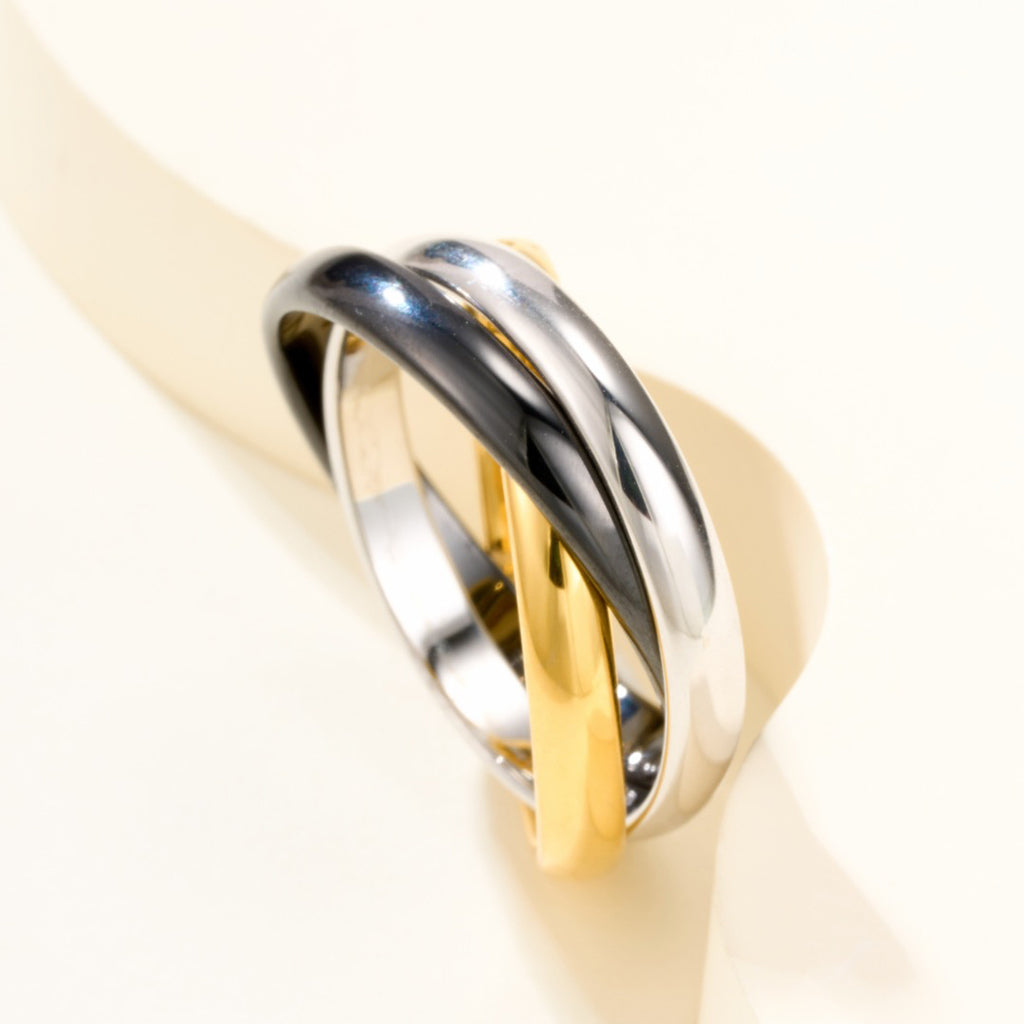 [sparkle Jewelery]TRINITY 3.2MM RING BLACK CERAMIC