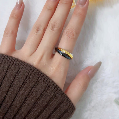[sparkle Jewelery]TRINITY 3.2MM RING BLACK CERAMIC