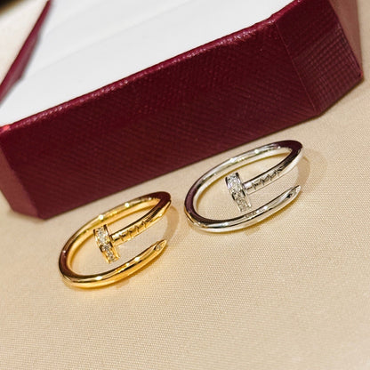 [sparkle Jewelery]JUSTE 1.8MM HALF DIAMOND RING