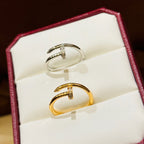 [sparkle Jewelery]JUSTE 1.8MM HALF DIAMOND RING