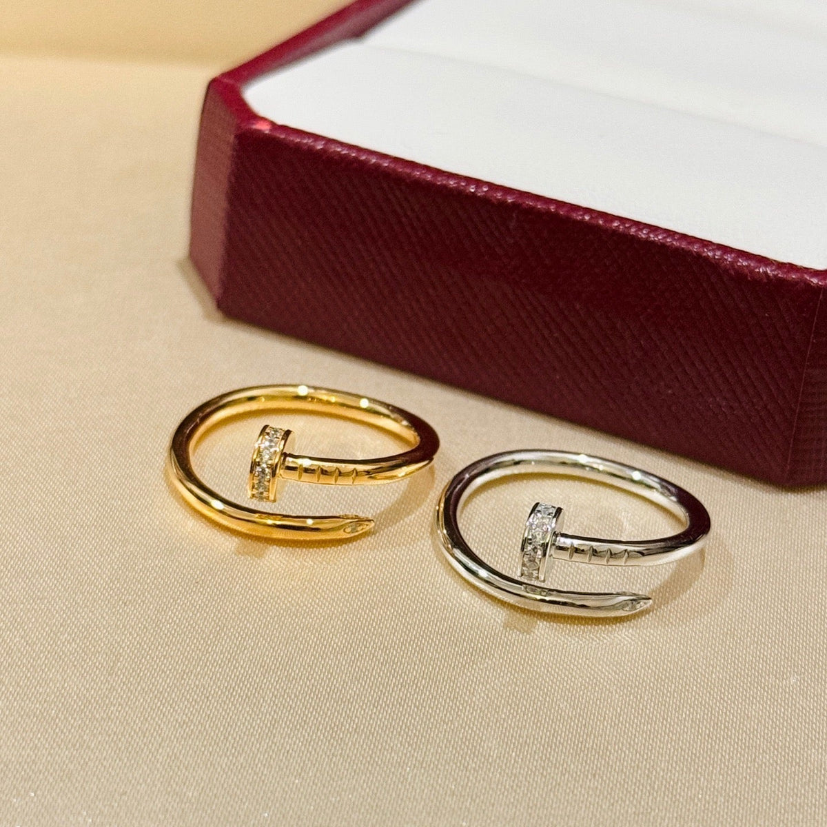 [sparkle Jewelery]JUSTE 1.8MM HALF DIAMOND RING