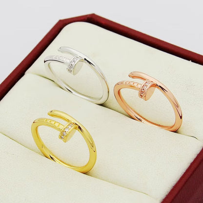 [sparkle Jewelery]JUSTE 1.8MM HALF DIAMOND RING