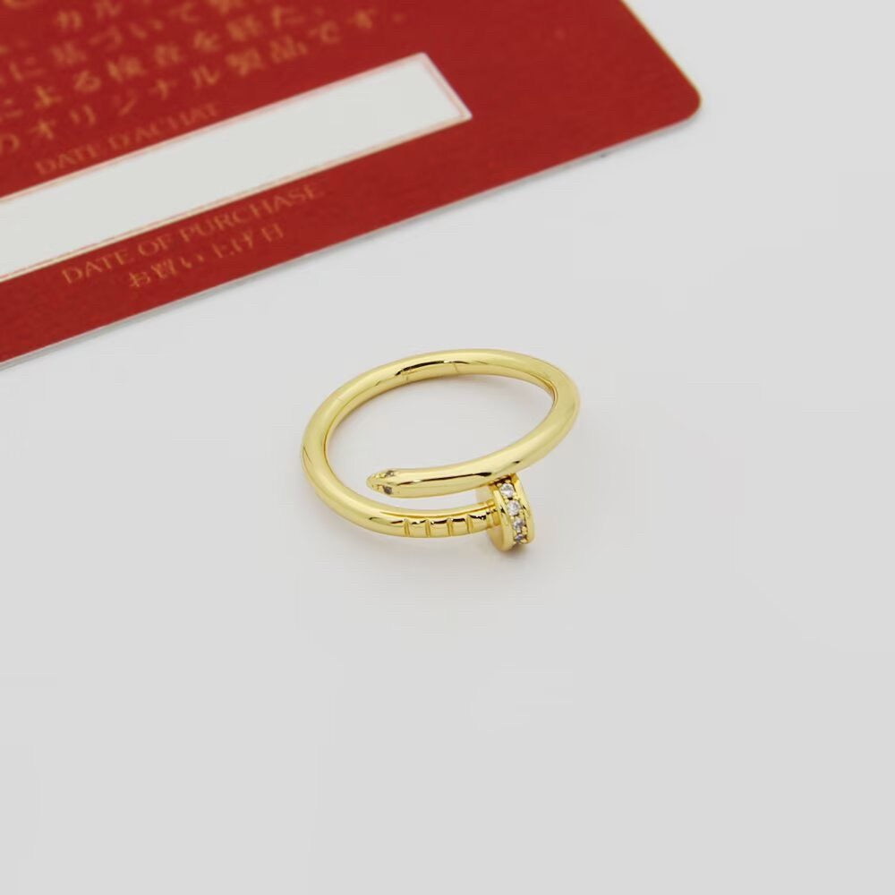 [sparkle Jewelery]JUSTE 1.8MM HALF DIAMOND RING