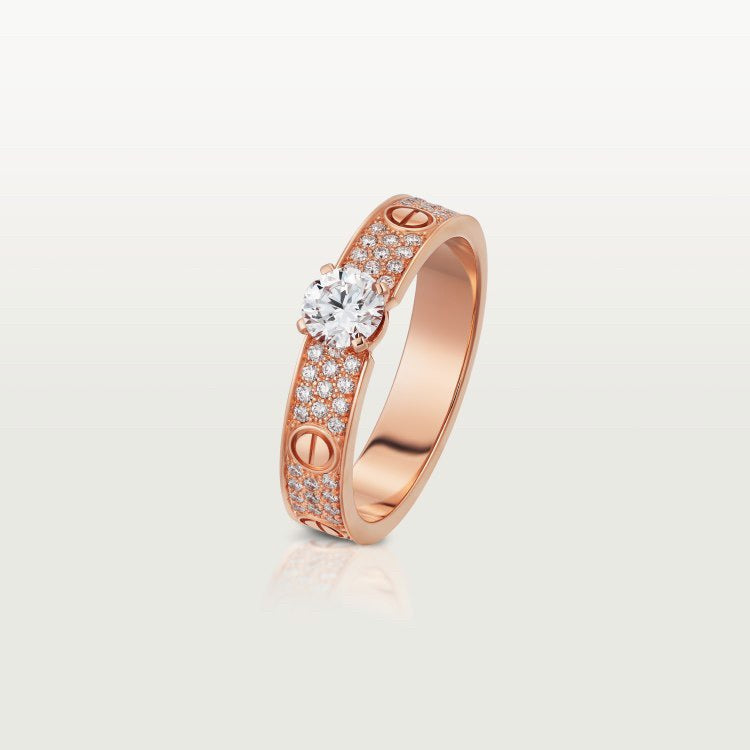 [sparkle Jewelery]LOVE RING 3.6MM 1 BIG DIAMOND FULL DIAMOND