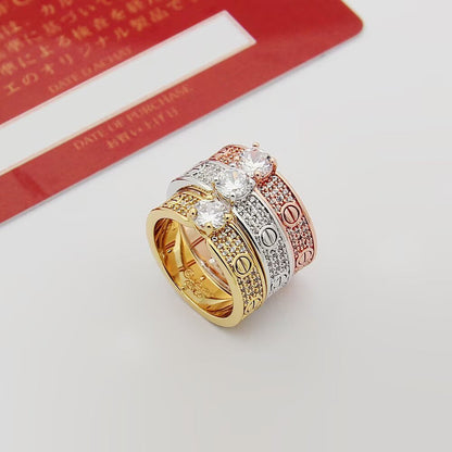 [sparkle Jewelery]LOVE RING 3.6MM 1 BIG DIAMOND FULL DIAMOND