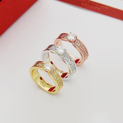 [sparkle Jewelery]LOVE RING 3.6MM 1 BIG DIAMOND FULL DIAMOND