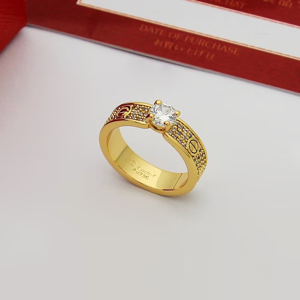 [sparkle Jewelery]LOVE RING 3.6MM 1 BIG DIAMOND FULL DIAMOND