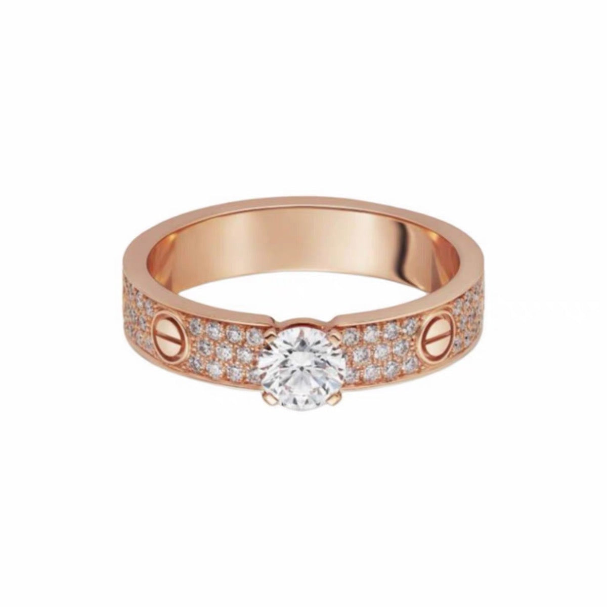 [sparkle Jewelery]LOVE RING 3.6MM 1 BIG DIAMOND FULL DIAMOND