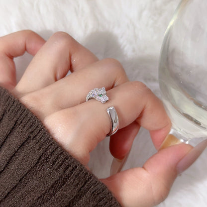 [sparkle Jewelery]PANTHERE HALF DIAMOND SMALL RING