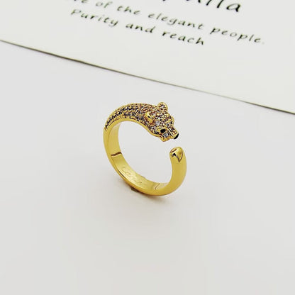 [sparkle Jewelery]PANTHERE HALF DIAMOND SMALL RING