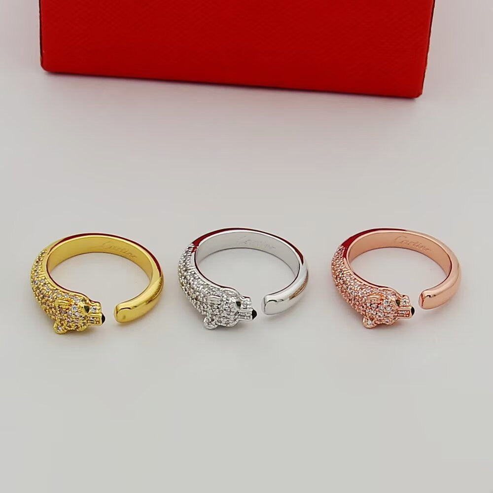 [sparkle Jewelery]PANTHERE HALF DIAMOND SMALL RING