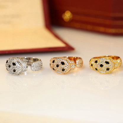 [sparkle Jewelery]PANTHERE SPOTTED FULL DIAMOND MEDIUM RING