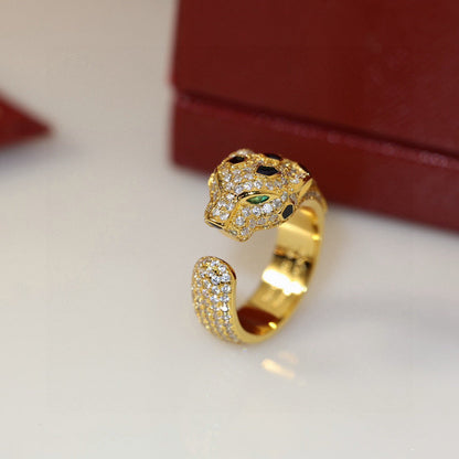 [sparkle Jewelery]PANTHERE SPOTTED FULL DIAMOND MEDIUM RING