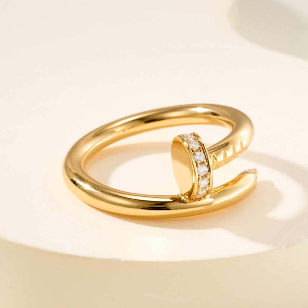 [sparkle Jewelery]JUSTE RING 2.6MM HALF DIAMOND
