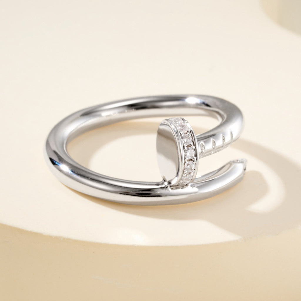 [sparkle Jewelery]JUSTE RING 2.6MM HALF DIAMOND
